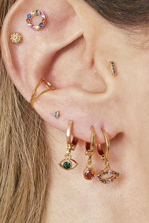 Boucles d'Oreilles Peachy Argenté Cuivré h5 Image2